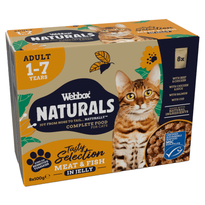 Webbox Naturals, Fish & Meat in Jelly Wet Food for Cats