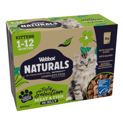 Webbox Naturals, Selection Jelly Wet Food for Kittens