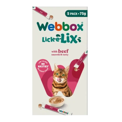 Webbox, Lick-e-Lix with Beef Treats for Cats