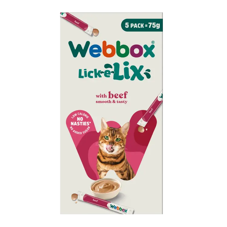 Webbox, Lick-e-Lix with Beef Treats for Cats