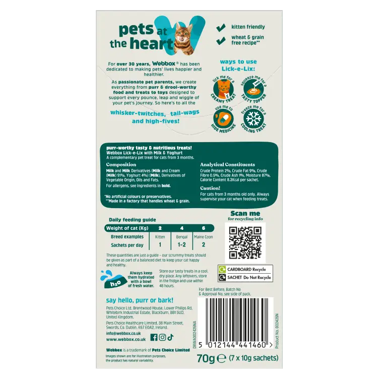 Webbox, Lick-e-Lix with Milk & Yoghurt Treats for Cats - Image 2