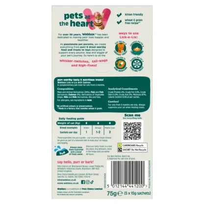 Webbox, Lick-e-Lix Salmon Treats for Cats - Image 2