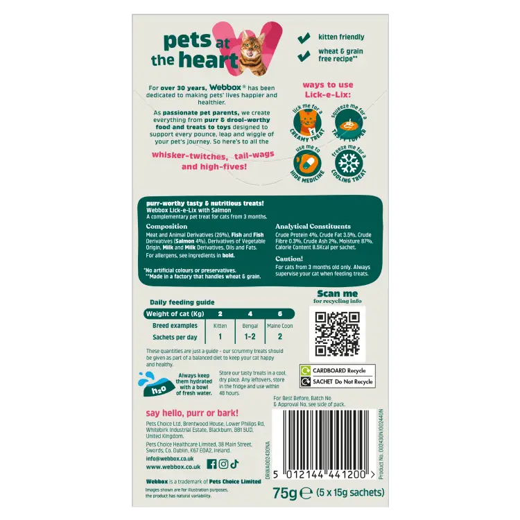Webbox, Lick-e-Lix Salmon Treats for Cats - Image 2