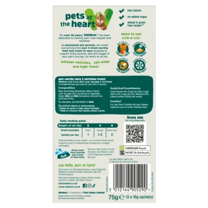 Webbox, Lick-e-Lix Liver Sausage & Cat Grass Treats for Cats - Image 2