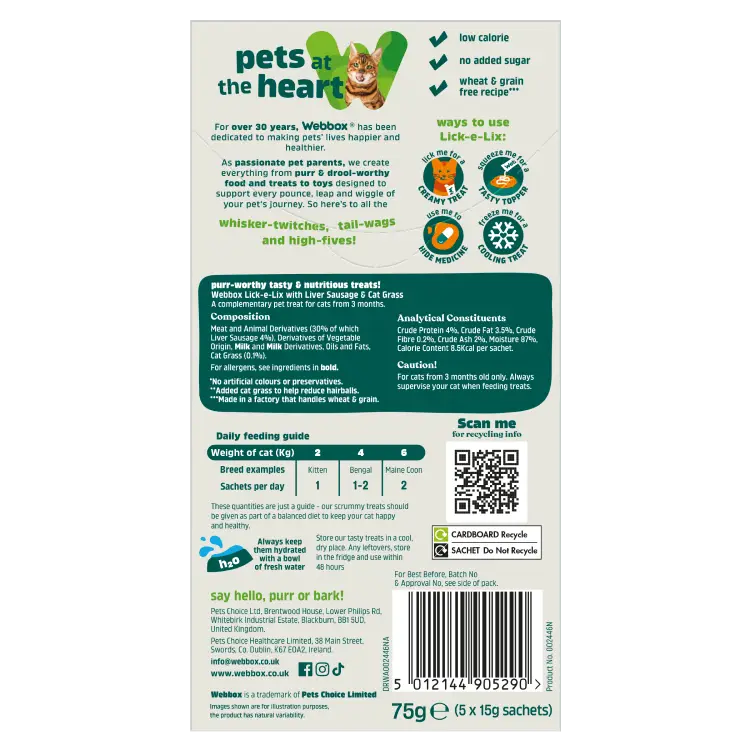Webbox, Lick-e-Lix Liver Sausage & Cat Grass Treats for Cats - Image 2