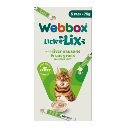 Webbox, Lick-e-Lix Liver Sausage & Cat Grass Treats for Cats