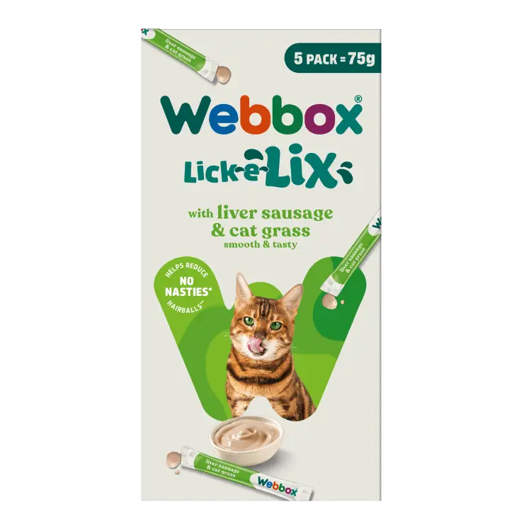 Webbox, Lick-e-Lix Liver Sausage & Cat Grass Treats for Cats