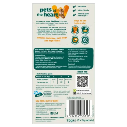 Webbox, Lick-e-Lix Cheese & Taurine Treats for Cats - Image 2
