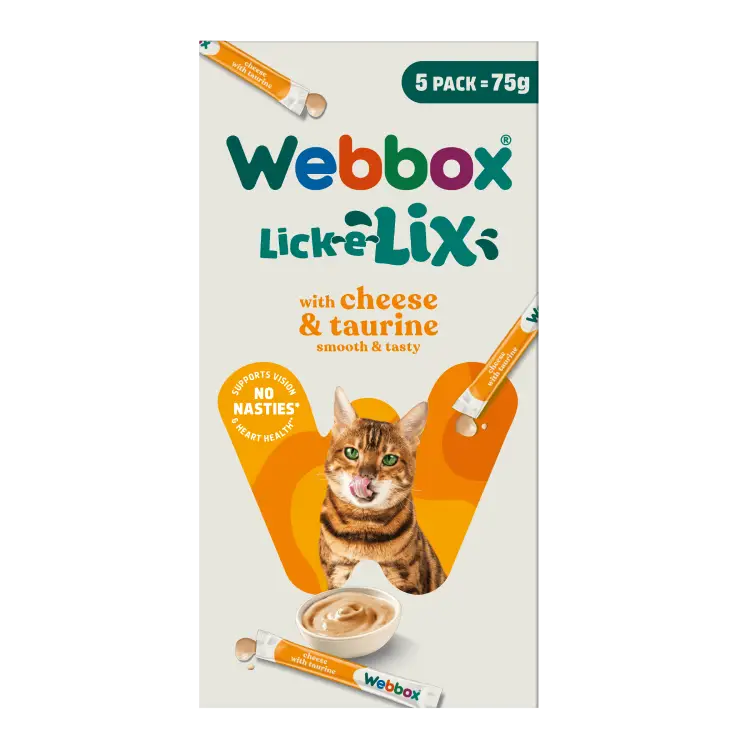 Webbox, Lick-e-Lix Cheese & Taurine Treats for Cats