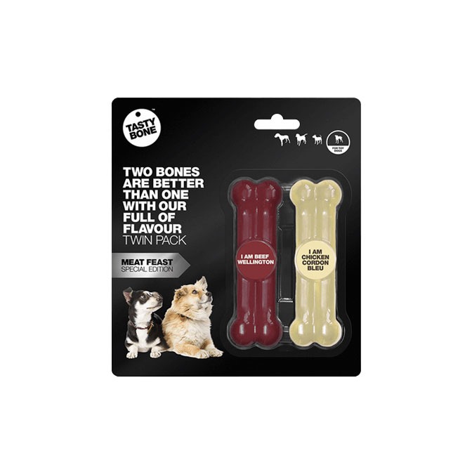 TastyBone, Twin Pack Meat Feast Chew Toy
