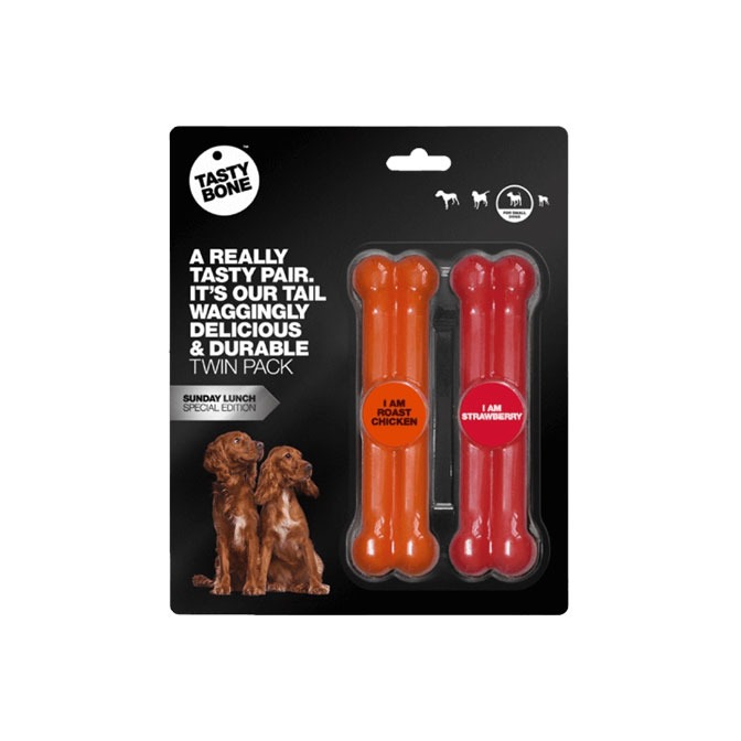 TastyBone, Twin Pack Sunday Lunch Chew Toy - Image 2
