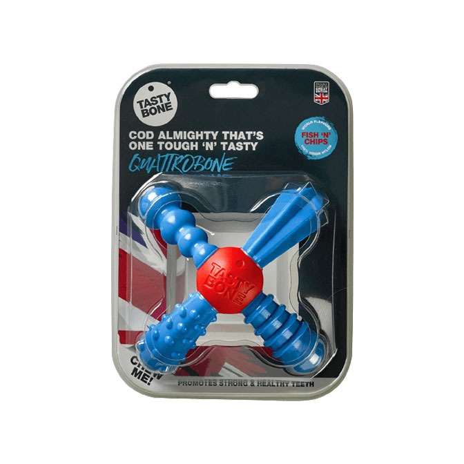 TastyBone, QuattroBone Fish 'N' Chips Chew Toy - Image 2
