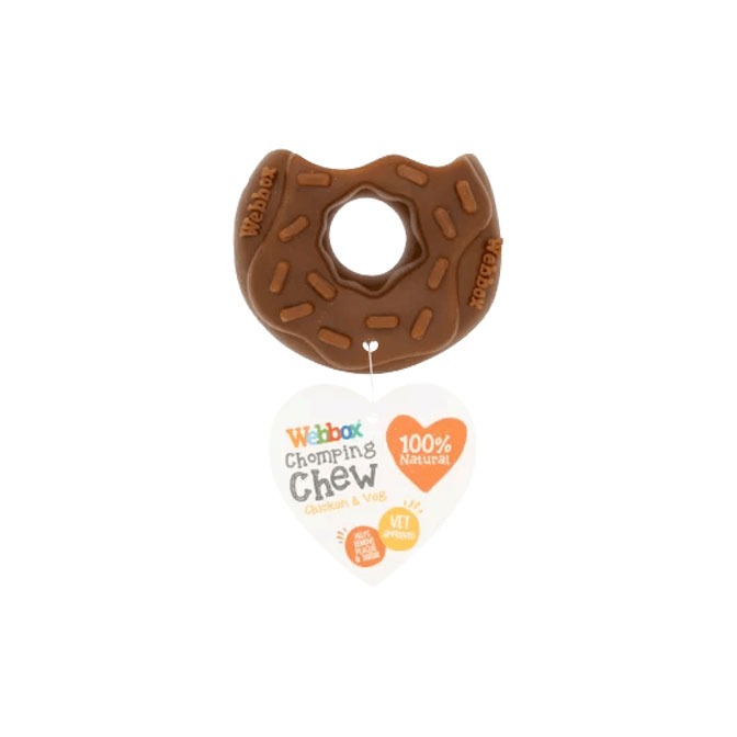 Webbox, Chomping Chew Chicken & Veg Doughnut for Dogs - Pet Range