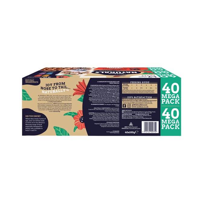 Webbox Naturals, Meat Selection in Gravy Pouch Megapack for Cats - Image 3