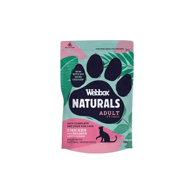 Webbox Naturals, Chicken and Salmon Dry Food for Adult Cats - Image 2
