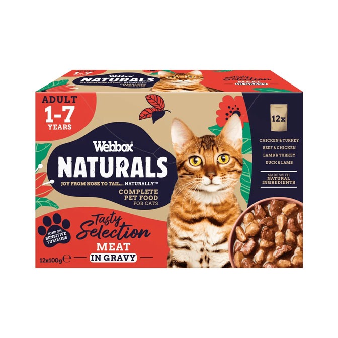 Webbox Naturals, Meat in Gravy Wet Cat Food Pet Range