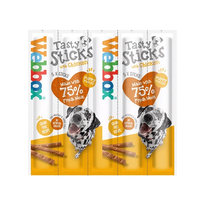 Webbox, Tasty Sticks Chicken Treats Large for Dogs