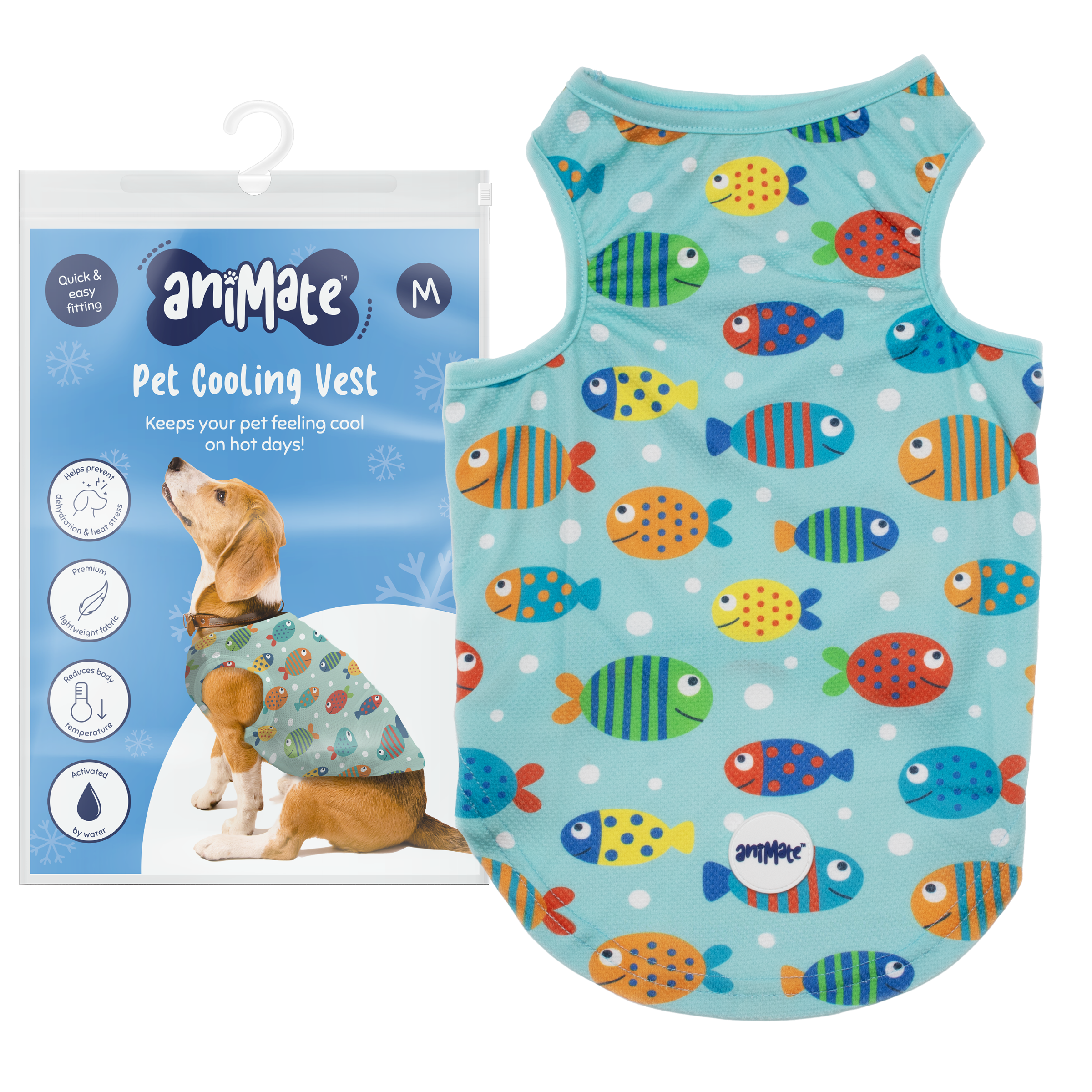 AniMate, Fish Pattern Pet Cooling Vest - for Dogs - Image 6