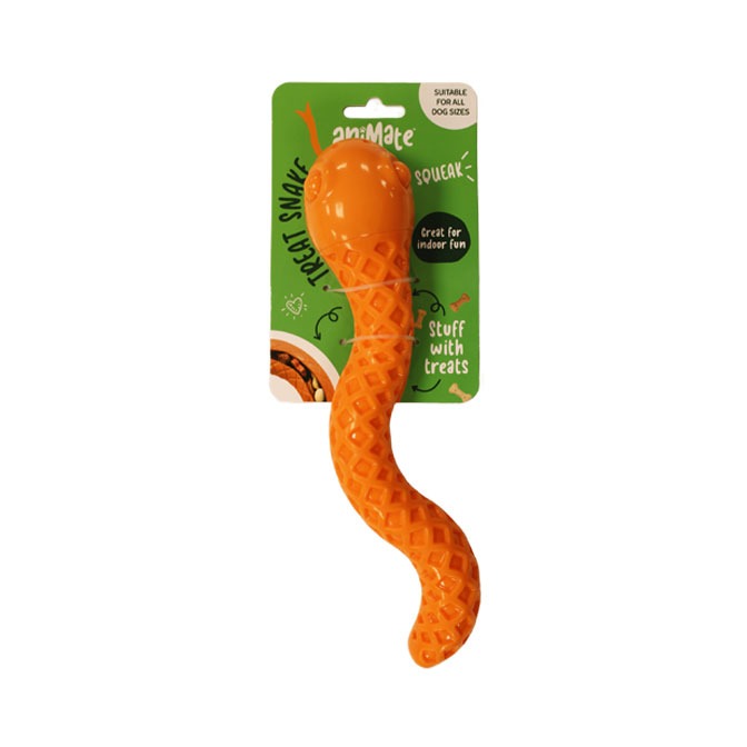 aniMate, Dental N' Chew Treat Snake Toy for Dogs