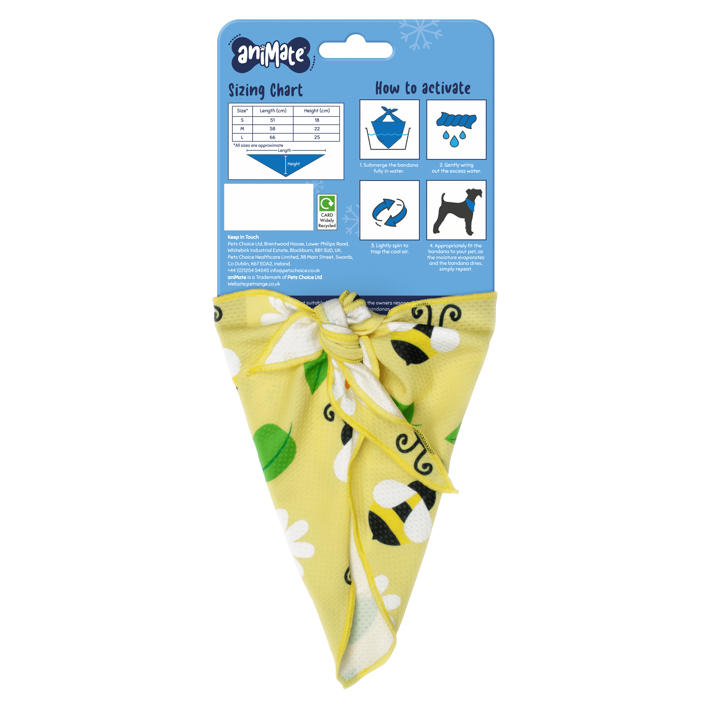 AniMate, Pet Cooling Bandana - Bee for Dogs - Image 3