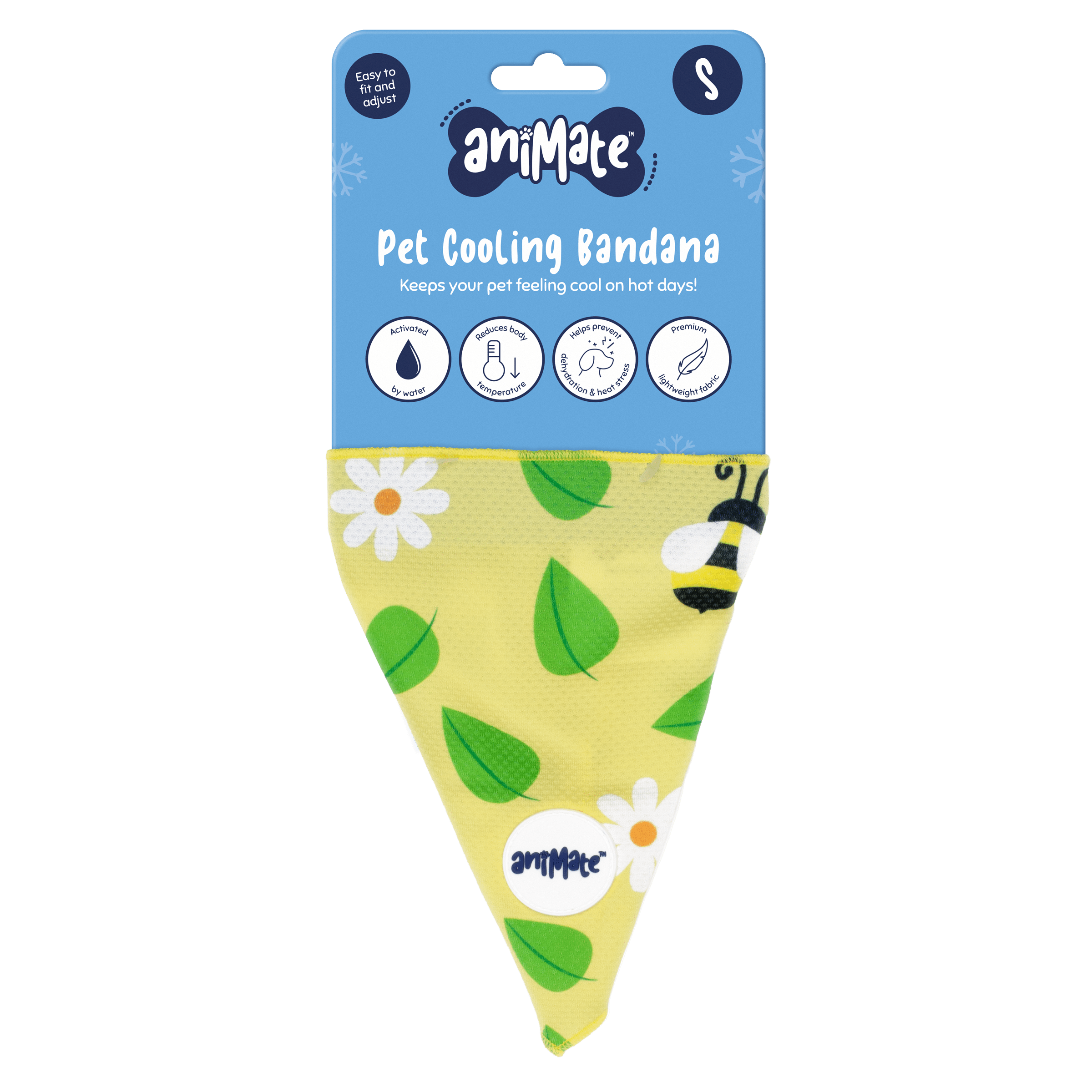 AniMate, Pet Cooling Bandana - Bee for Dogs