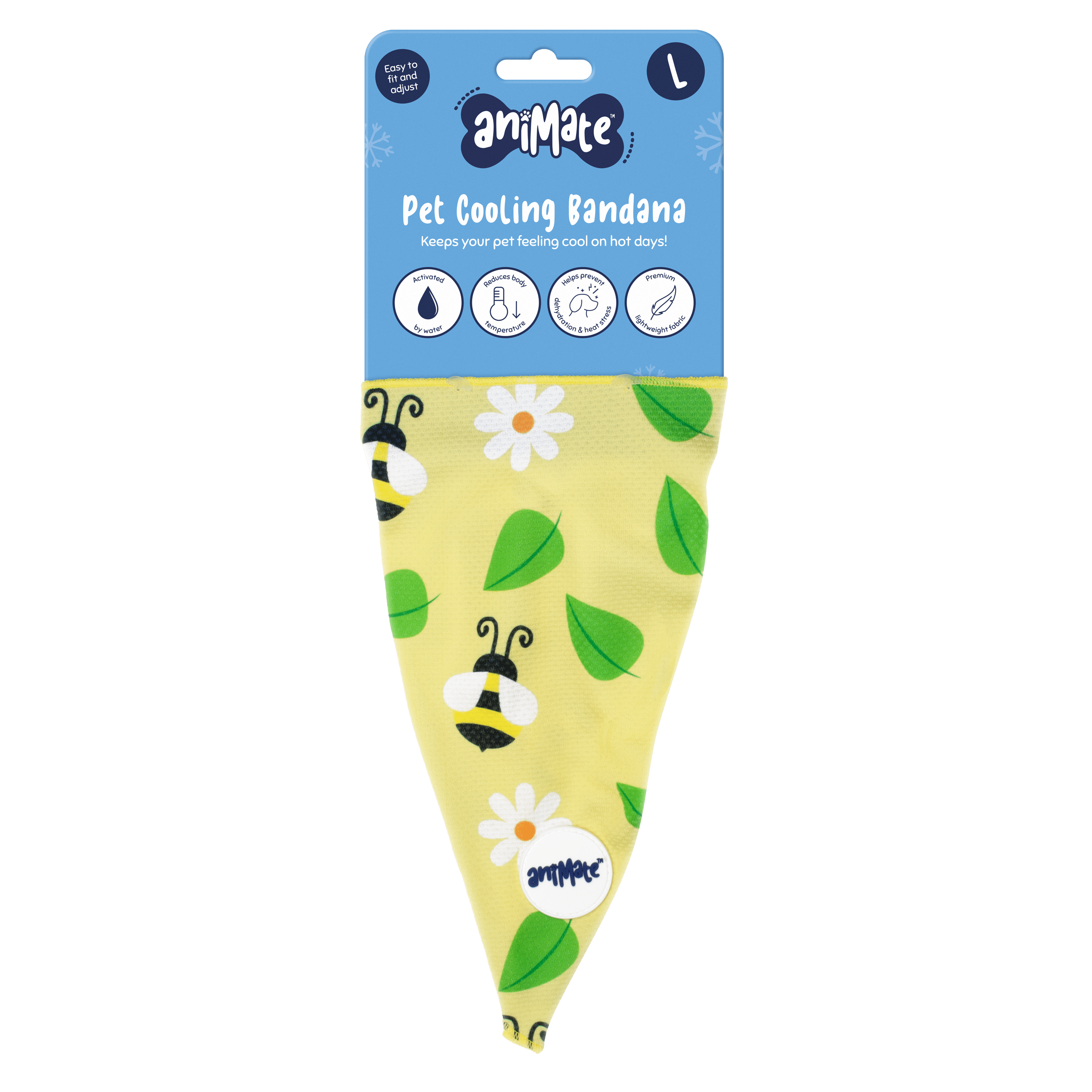 AniMate, Pet Cooling Bandana - Bee for Dogs - Image 2