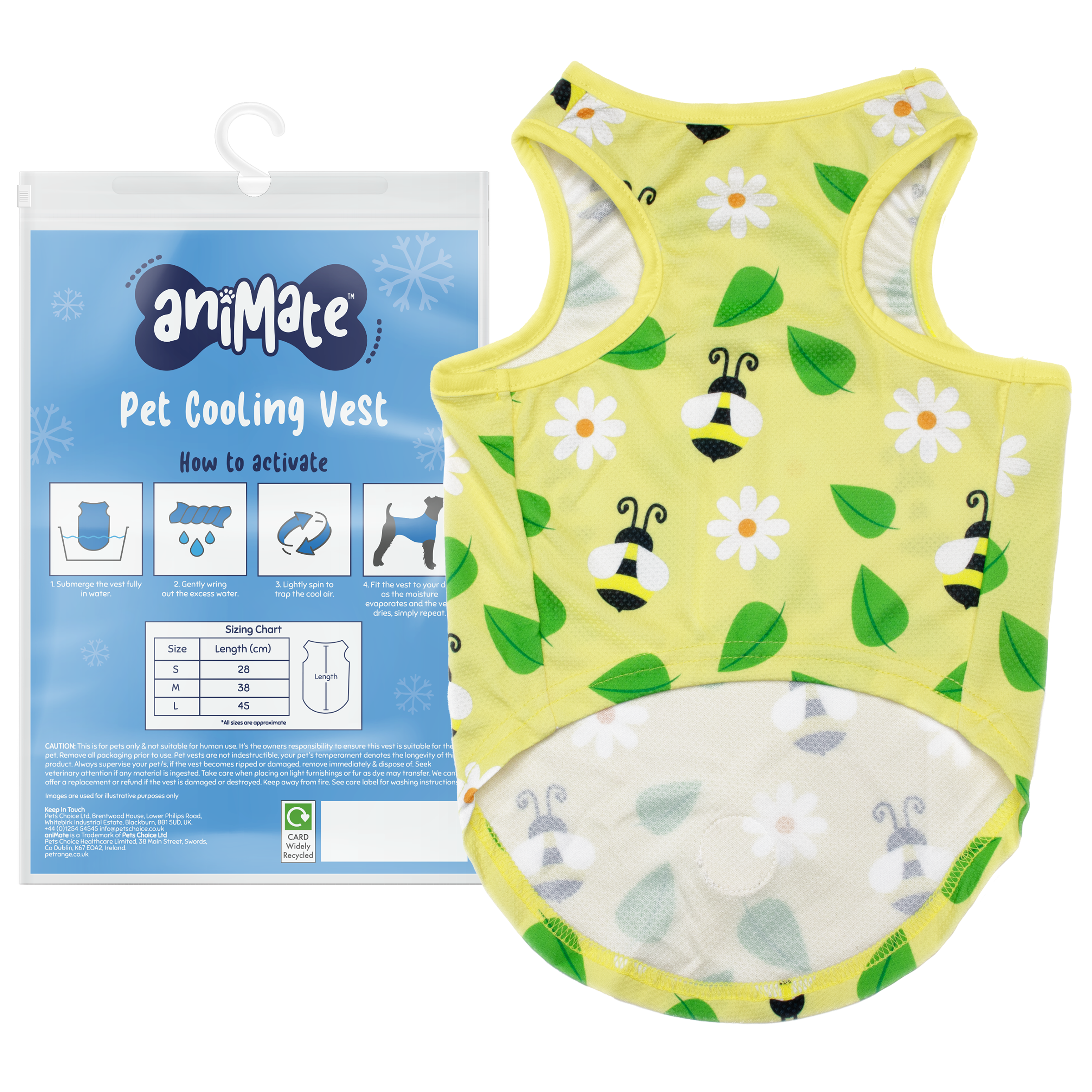 AniMate, Bee Pattern Pet Cooling Vest - for Dogs - Image 5