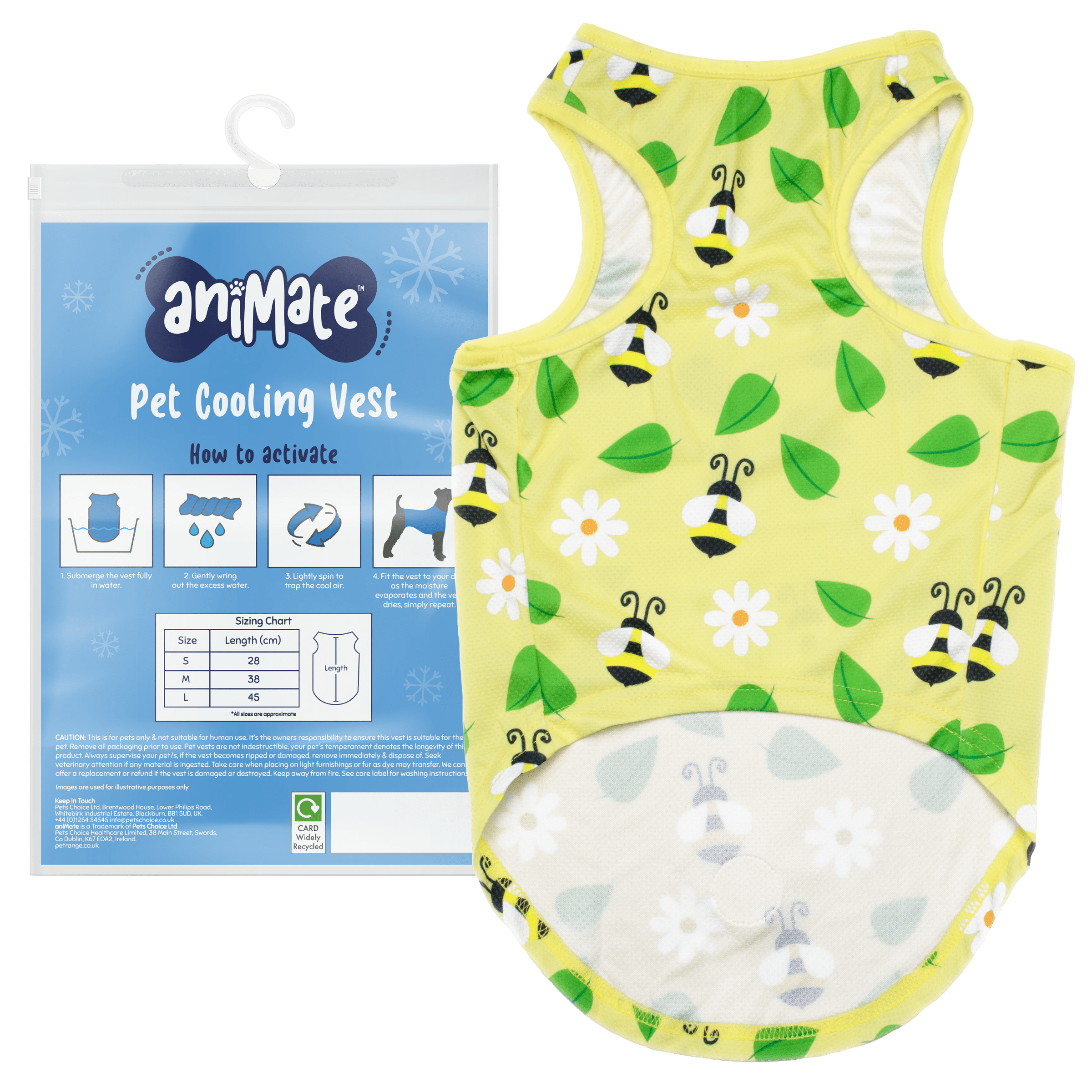 AniMate, Bee Pattern Pet Cooling Vest - for Dogs - Image 7