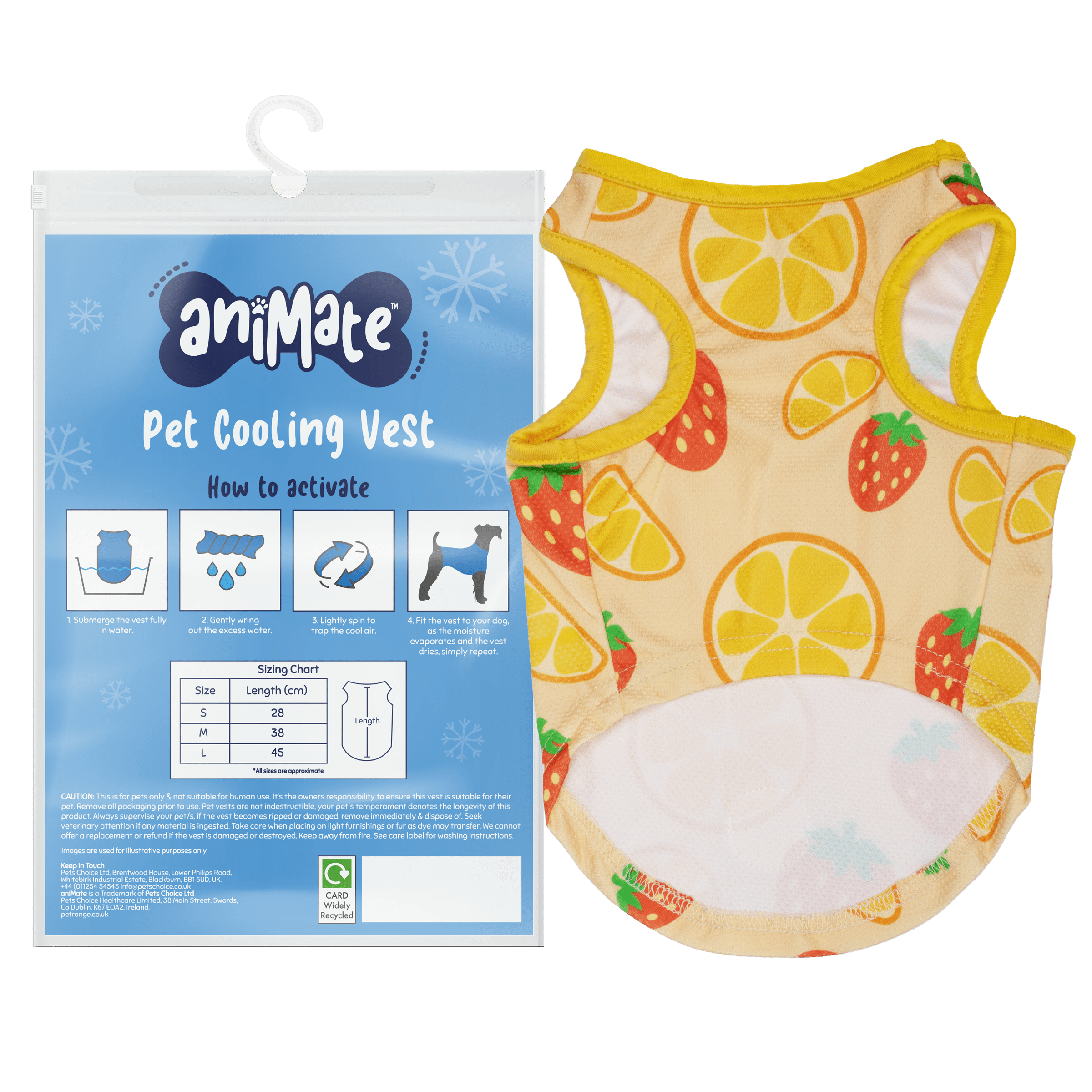 AniMate, Fruit Pattern Pet Cooling Vest - for Dogs - Image 3