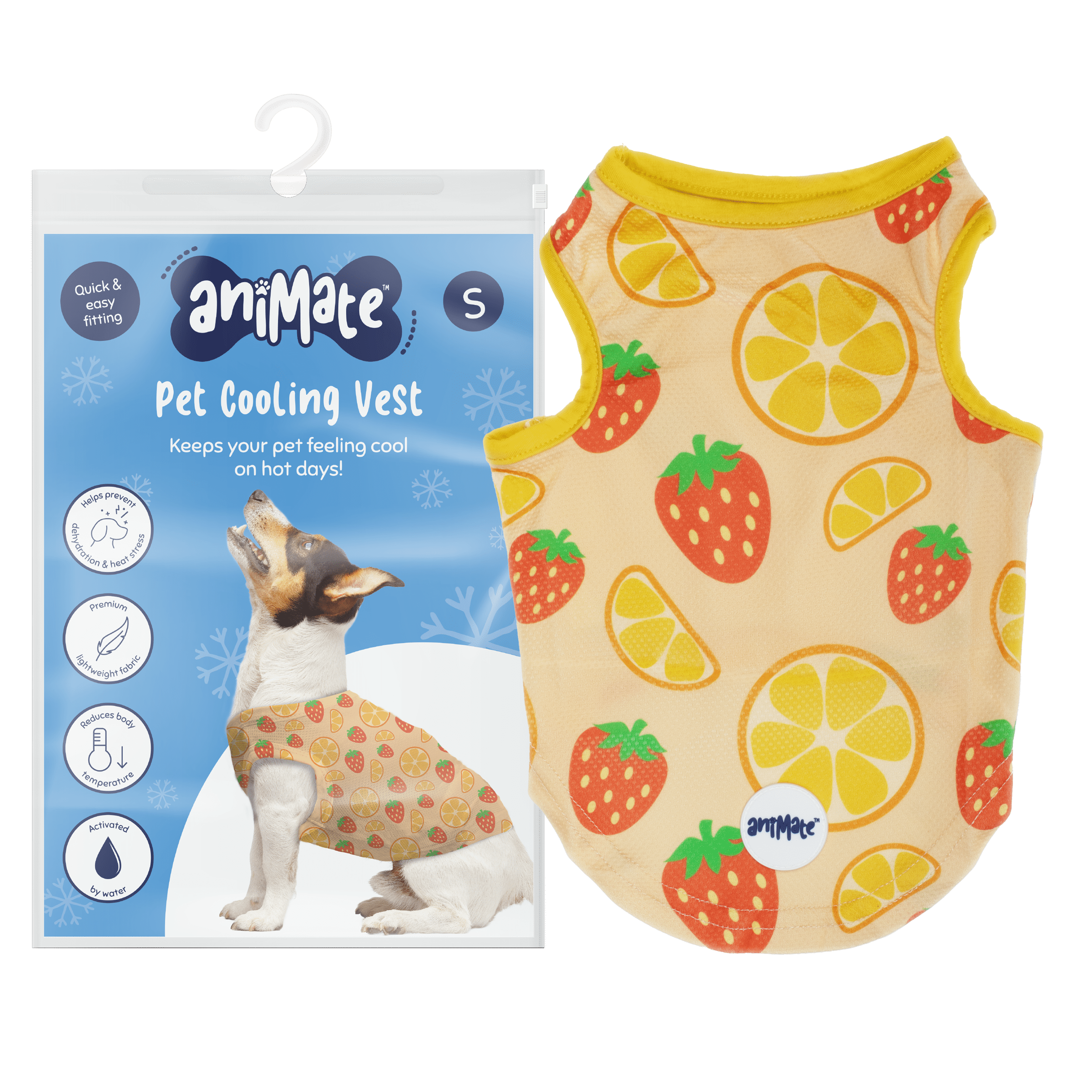AniMate, Fruit Pattern Pet Cooling Vest - for Dogs - Image 4