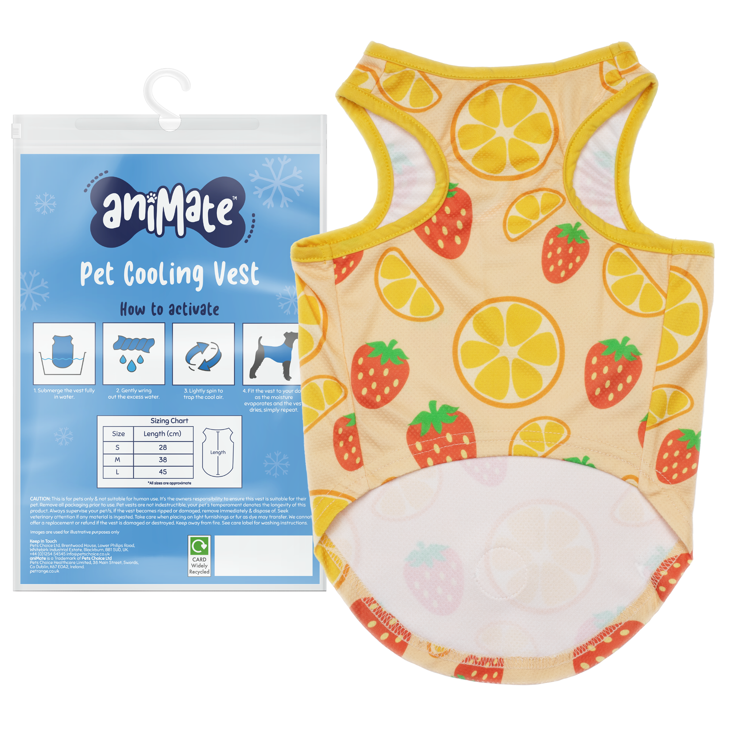 AniMate, Fruit Pattern Pet Cooling Vest - for Dogs - Image 5