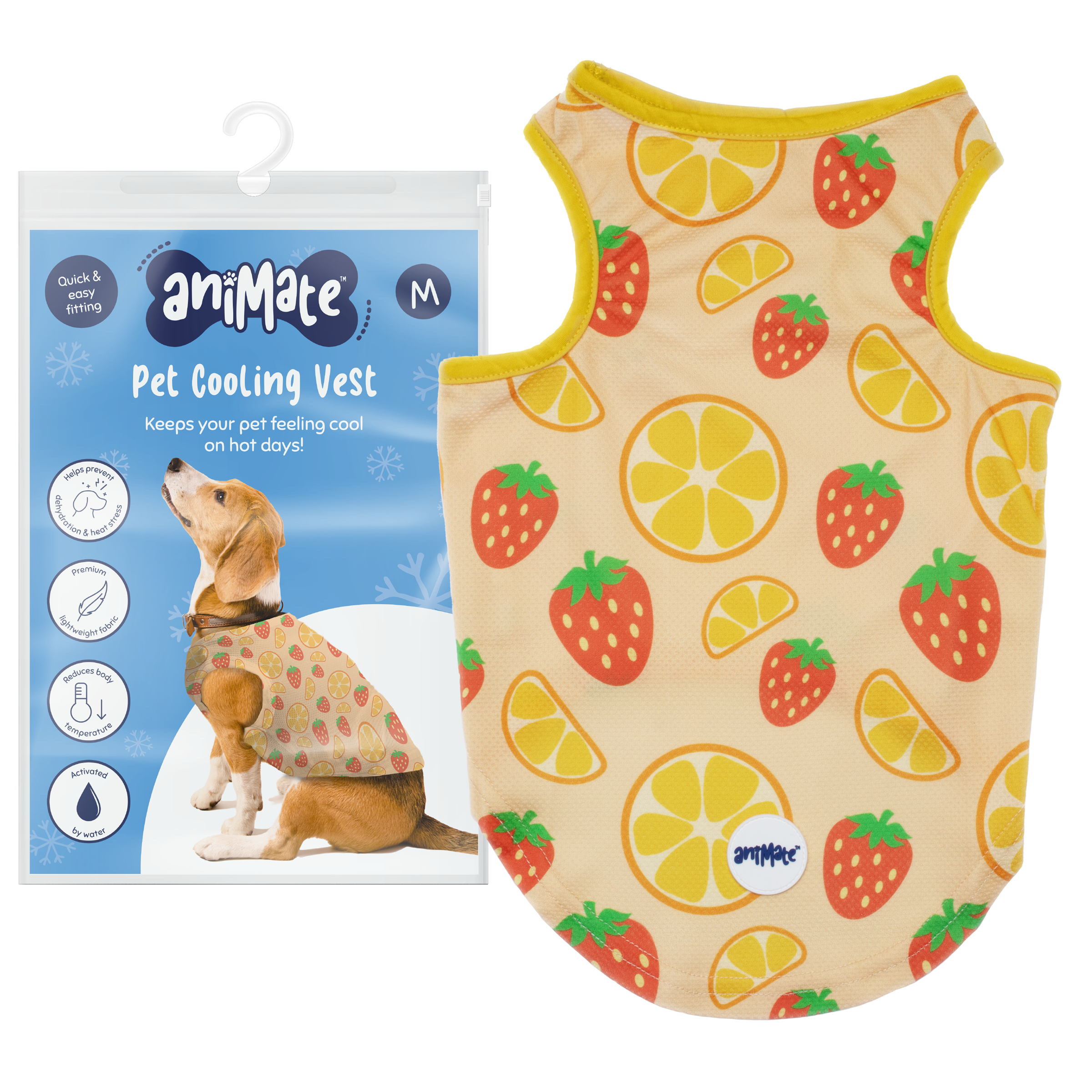 AniMate, Fruit Pattern Pet Cooling Vest - for Dogs - Image 6