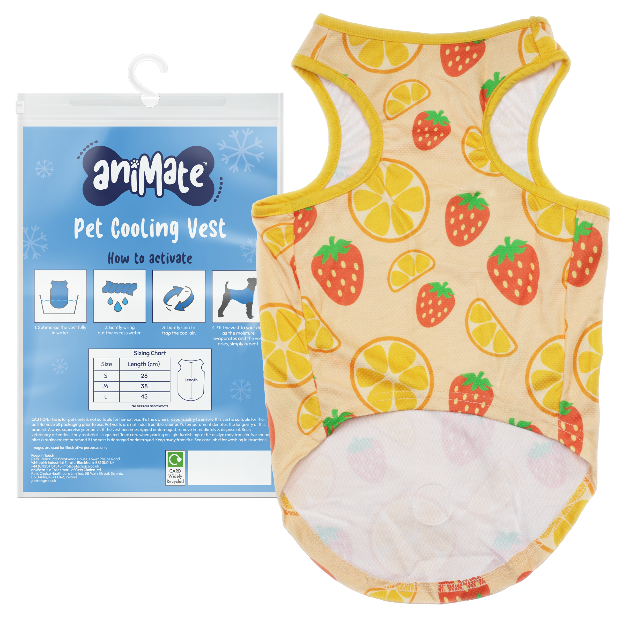 AniMate, Fruit Pattern Pet Cooling Vest - for Dogs - Image 7