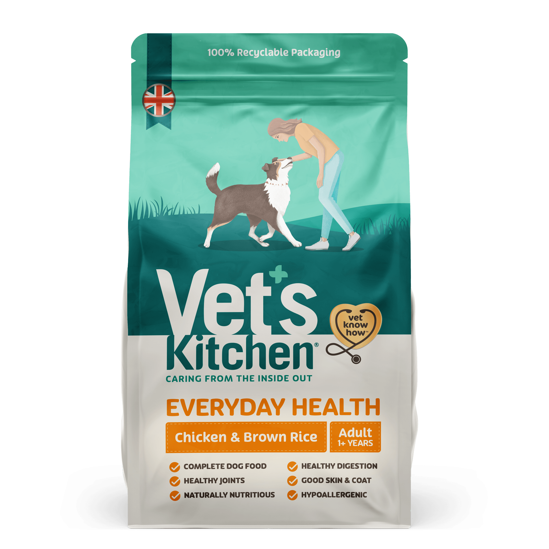 Vet's Kitchen, Everyday Health Dry Dog Food Chicken & Brown Rice