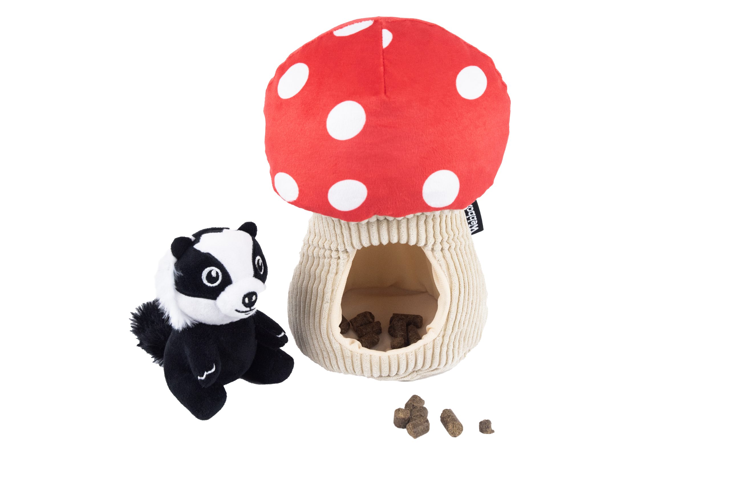 Webbox, Interactive Badger & Mushroom House Dog Toy - Image 2