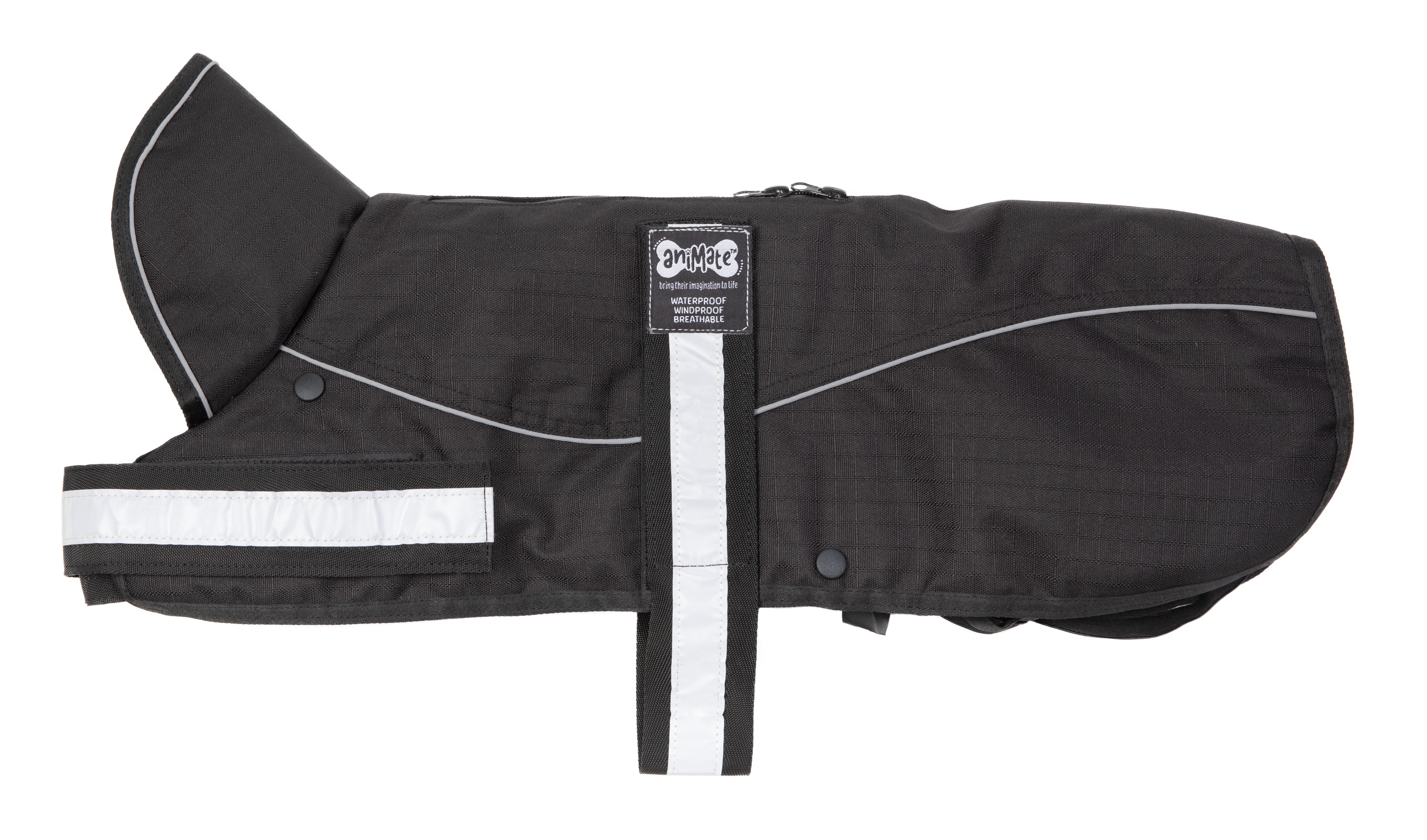 AniMate, 2-IN-1, 4 Seasons Dog Coat Black