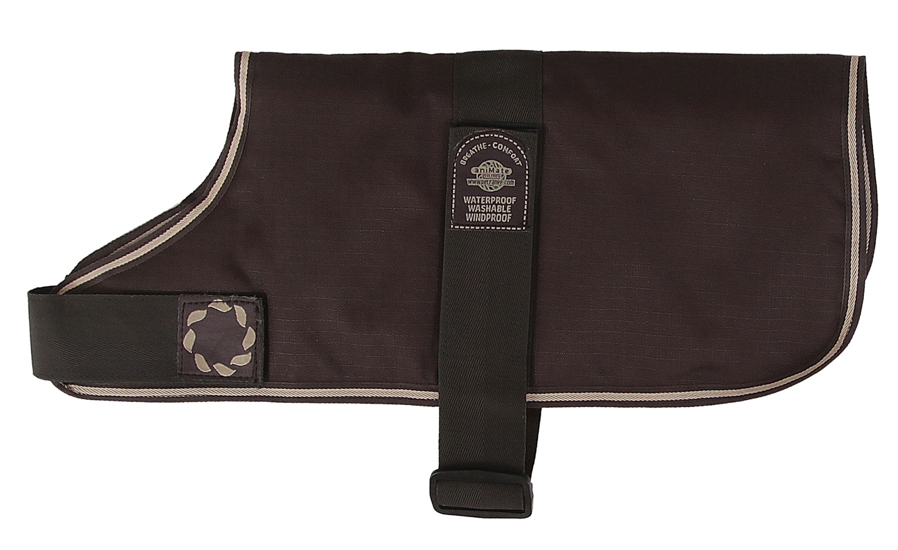 AniMate, Brown Padded Waterproof Dog Coat