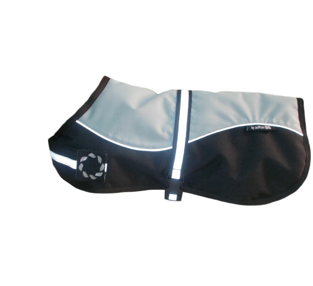 AniMate, Padded Waterproof Dog Coat Grey/Black