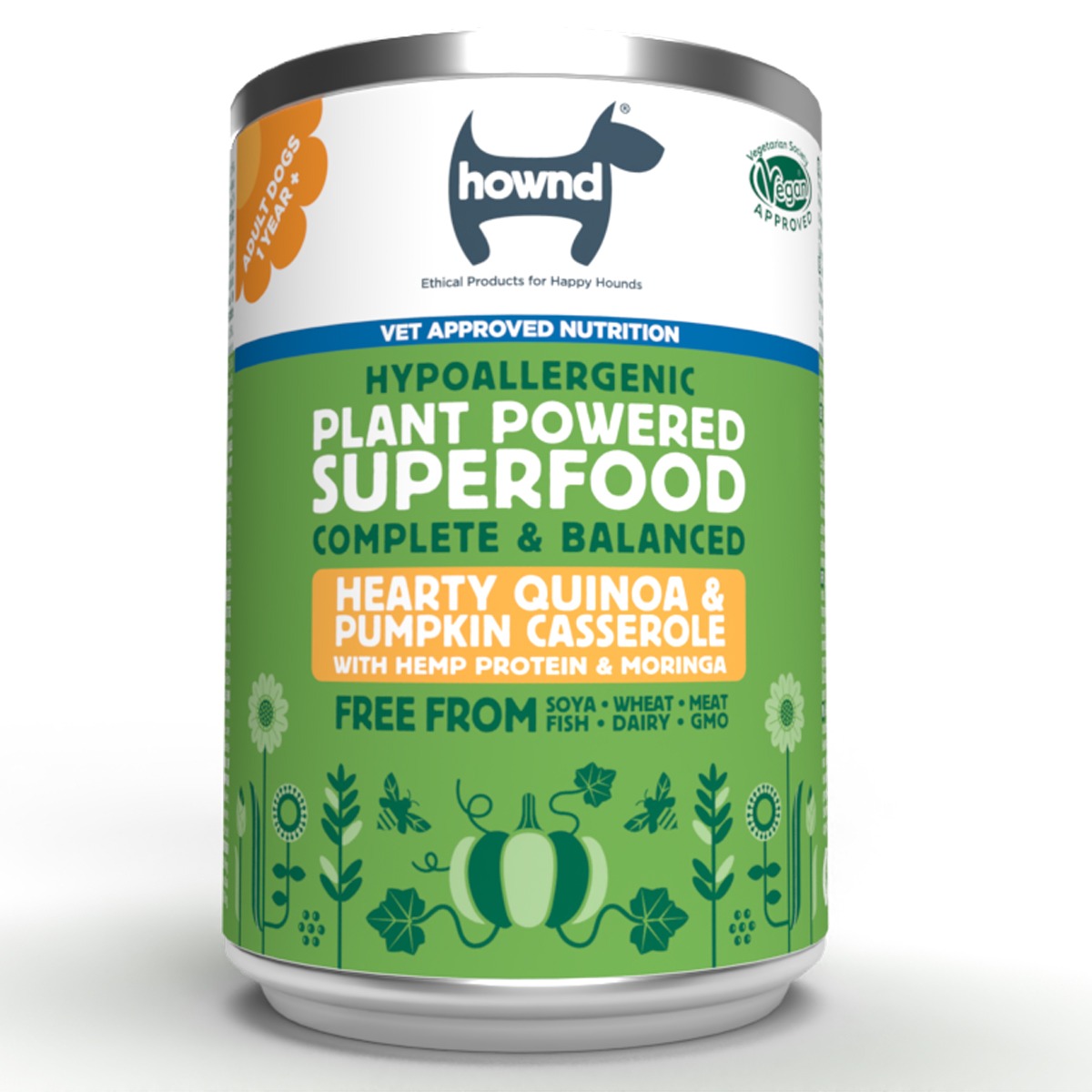 Hownd, Hearty Quinoa & Pumpkin Casserole with Organic Hemp Protein & Moringa (400g)