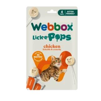 Webbox, Lick-e-Pops Chicken Cat Treats 4 Pack