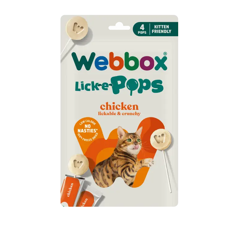 Webbox, Lick-e-Pops Chicken Cat Treats 4 Pack