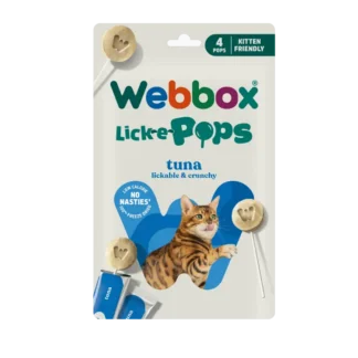 Webbox, Lick-e-Pops Tuna Cat Treats 4 Pack