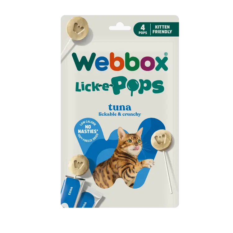 Webbox, Lick-e-Pops Tuna Cat Treats 4 Pack