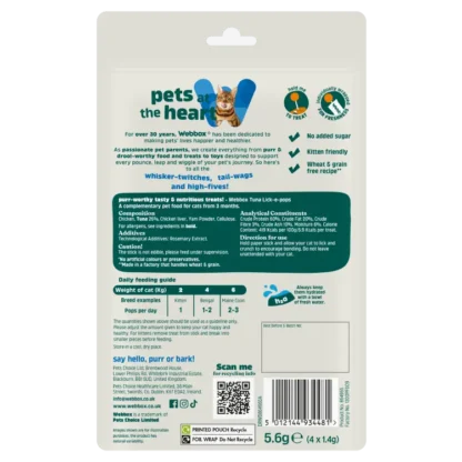 Webbox, Lick-e-Pops Tuna Cat Treats 4 Pack - Image 2