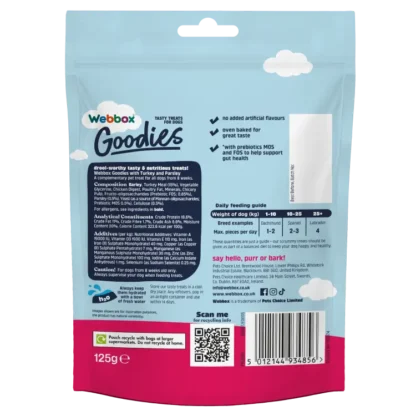 Webbox Goodies Turkey & Parsley Baked Dog Treats 125g - Image 2