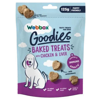 Webbox Goodies Chicken & Liver Baked Dog Treats 125g