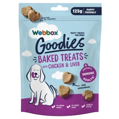 Webbox Goodies Chicken & Liver Baked Dog Treats 125g