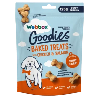 Webbox Goodies Chicken & Salmon Baked Dog Treats 125g