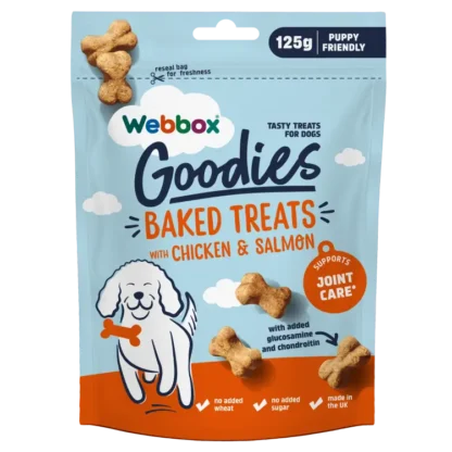 Webbox Goodies Chicken & Salmon Baked Dog Treats 125g