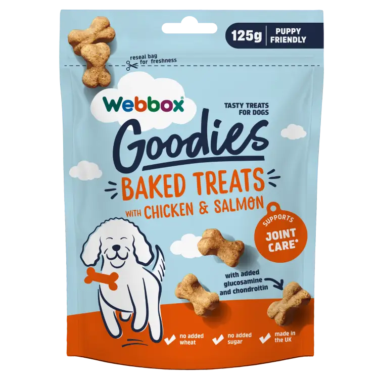 Webbox Goodies Chicken & Salmon Baked Dog Treats 125g